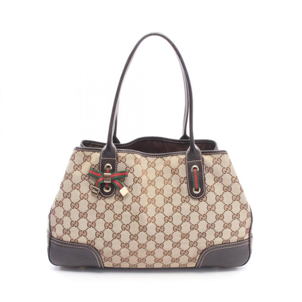 GUCCI Brown Leather Tote Bag